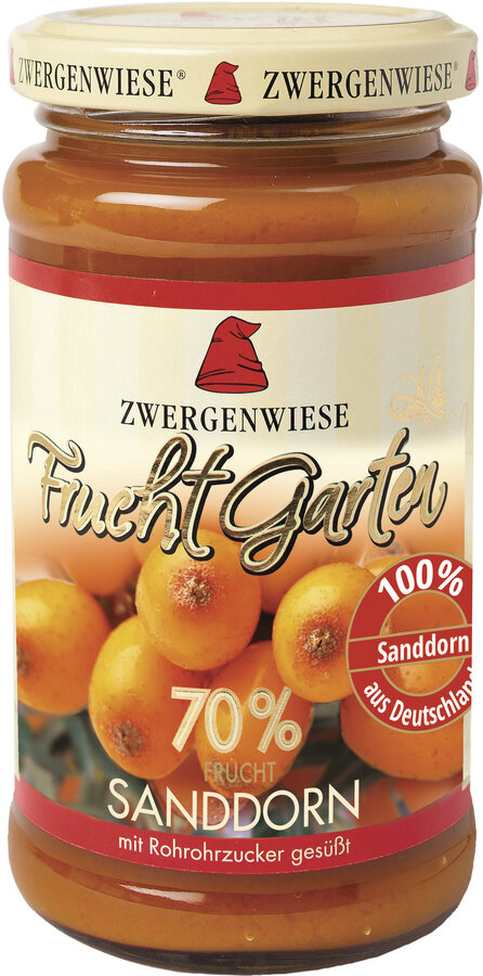 Zwergenwiese FruchtGarten Sanddorn - 70% Fruchtanteil 225g