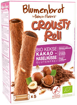  Crousty Roll Kakao Haselnussfüllung 125g Bio Crousty Roll - Kakao Kekse mit Haselnussfüllung 