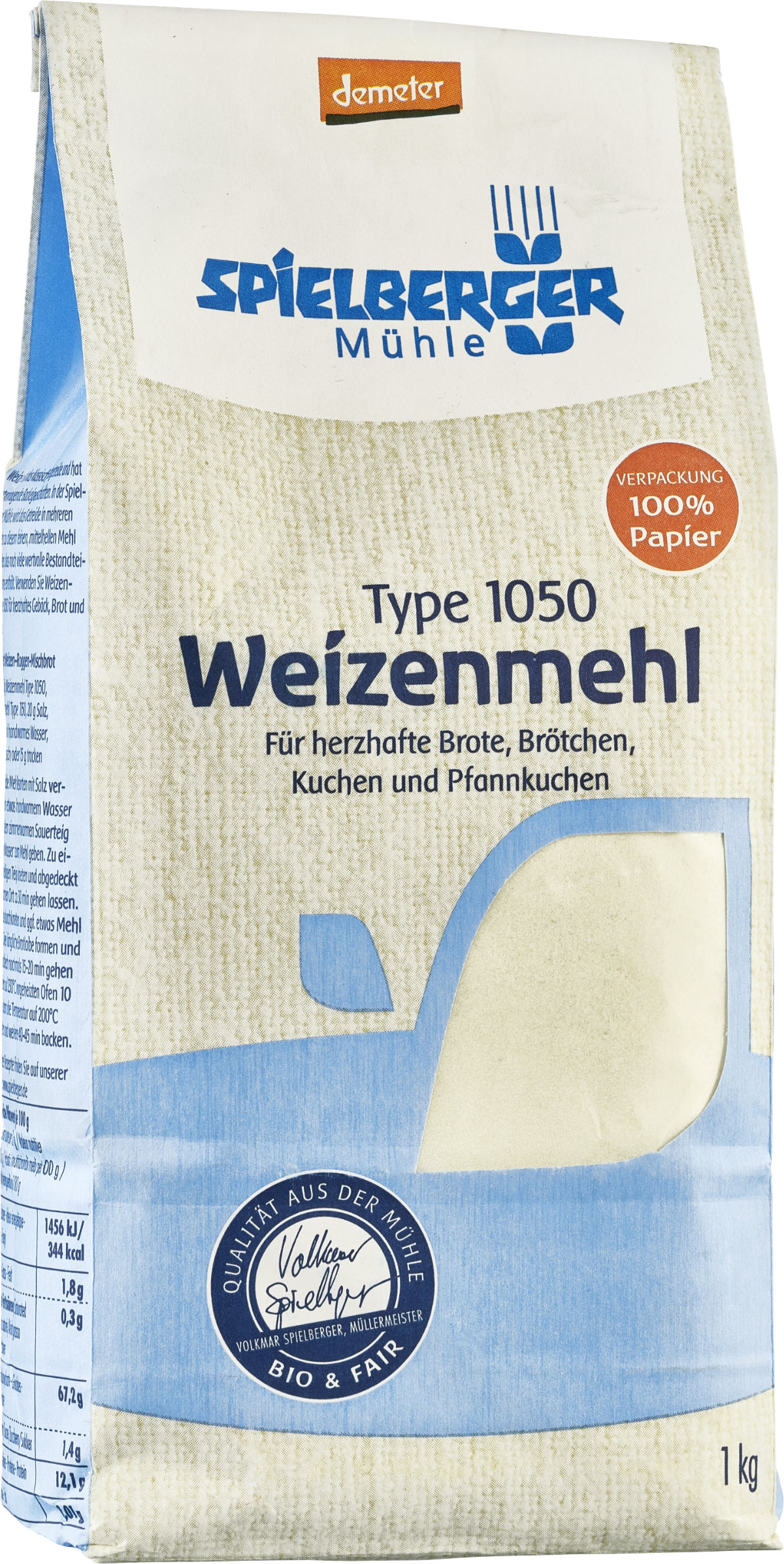 SPIELBERGER - Weizenmehl Type 1050 demeter 1kg